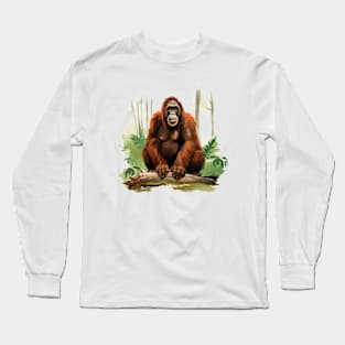 Orangutan Monkey Long Sleeve T-Shirt